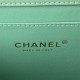 Chanel SMALL FLAP BAG WITH TOP HANDLE AS3908 Shiny Calfskin & Gold-Tone Metal Green A