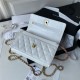 Chanel CLUTCH WITH CHAIN AP3240 Calfskin & Gold-Tone Metal White A