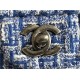 Chanel Mini Classic Flap Bag Tweed Blue High