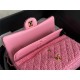 Chanel Medium Classic Flap Bag Tweed Rose-Pink High