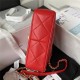 Chanel SMALL FLAP BAG Lambskin,Plexi & Gold-Tone Metal AS3986 Red A