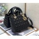 MEDIUM LADY Dior BAG Cannage Lambskin Black High 