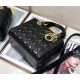 MEDIUM LADY Dior BAG Cannage Lambskin Black High 