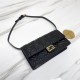 Fendi Wallet On Chain Baguette Nappa Leather Black High