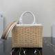 Prada Woven tote bag 1BG835 White High