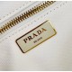 Prada Woven tote bag 1BG835 White High