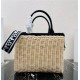 Prada Woven tote bag 1BG835 Black High