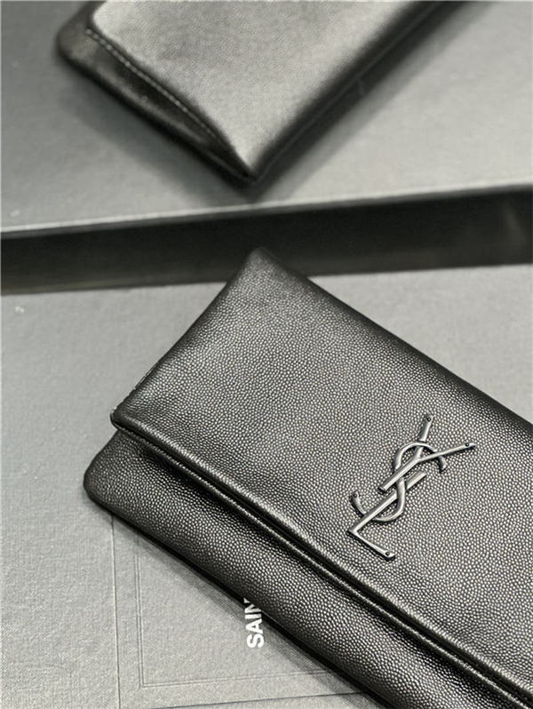 YSL West Hollywood Pouch GRAIN DE POUDRE EMBOSSED LEATHER High