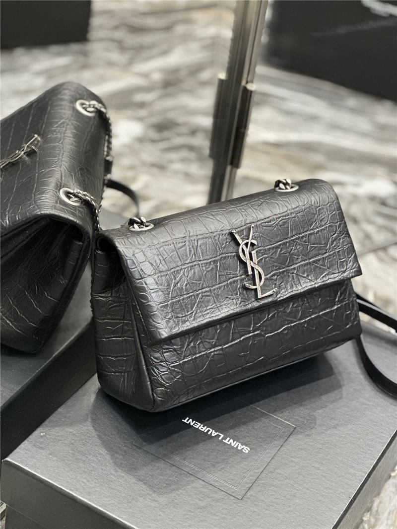 YSL West Hollywood Small Crocodile High