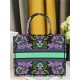 MEDIUM Dior BOOK TOTE Dior Indian Purple Embroidery High