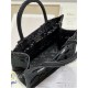 SMALL Dior BOOK TOTE Embroidered with 3D Flowers Black High