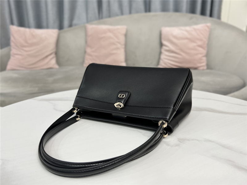 DIOR KEY MEDIUM BAG Box Calfskin Black High