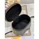 SMALL CD SIGNATURE VANITY CASE Calfskin with Embossed CD Signature Black High