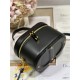 SMALL CD SIGNATURE VANITY CASE Calfskin with Embossed CD Signature Black High