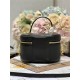 SMALL CD SIGNATURE VANITY CASE Calfskin with Embossed CD Signature Black High