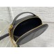 CD SIGNATURE OVAL CAMERA BAG Calfskin with Embossed CD Signature Black High