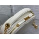 CD SIGNATURE OVAL CAMERA BAG Calfskin with Embossed CD Signature White High