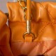 Chanel 22 MINI HANDBAG Shiny Calfskin Orange & Gold-Tone Metal AS3980 High