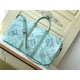 Louis Vuitton Keepall Bandoulière 50 Monogram Aquagarden coated canvas Crystal Blue M22570 High