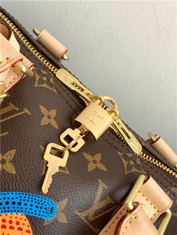 Louis Vuitton LV x YK Keepall 45 Monogram coated canvas with colorful Pumpkin print M46471 High