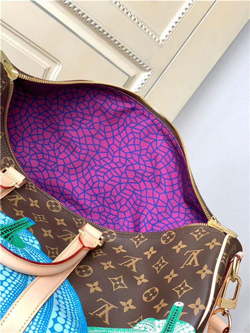 Louis Vuitton LV x YK Keepall 45 Monogram coated canvas with colorful Pumpkin print M46471 High