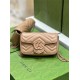 GG MARMONT MATELASSÉ SUPER MINI BAG 476433 Beige High