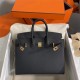 Hermes Birkin Sellier Bag 25cm Epsom Leather WAX Black Gold-Metal High