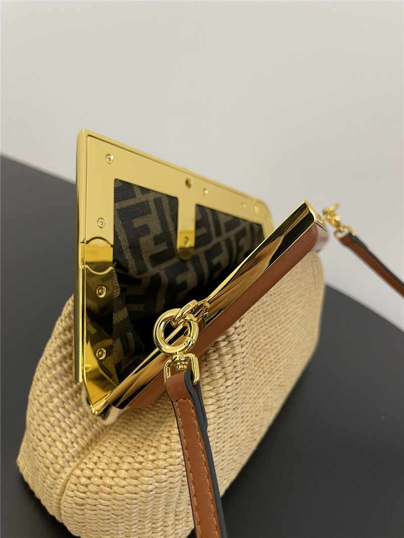 Fendi First Small Straw bag Natural High