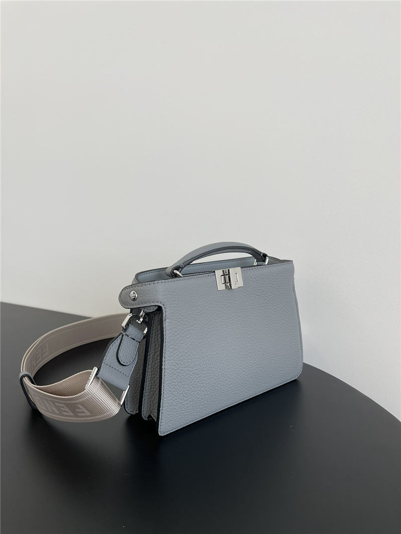 Peekaboo ISeeU XCross leather bag Light Grey High