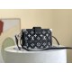 Louis Vuitton PETITE MALLE Monogram Denim Black M59363 High