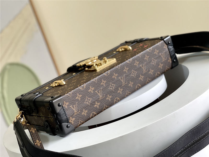 Louis Vuitton PETITE MALLE East West Monogram coated canvas M20847 Shiny-Gold High