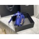 SOLFERINO SMALL SATCHEL IN BOX SAINT LAURENT LEATHER Blue High