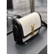 SOLFERINO SMALL SATCHEL IN BOX SAINT LAURENT LEATHER Black/White High