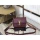 SOLFERINO SMALL SATCHEL IN BOX SAINT LAURENT LEATHER Burgundy High