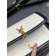 SOLFERINO MEDIUM SATCHEL IN BOX SAINT LAURENT LEATHER Black/White High