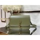 SOLFERINO MEDIUM SATCHEL IN BOX SAINT LAURENT LEATHER Green High