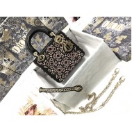 MINI LADY Dior BAG Cannage Calfskin with Beaded Embroidery High