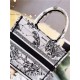 SMALL Dior BOOK TOTE Toile de Jouy Zodiac Embroidery Mid