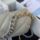 Large Chanel 19 Flap Bag Goatskin/Lambskin Grey Silver High