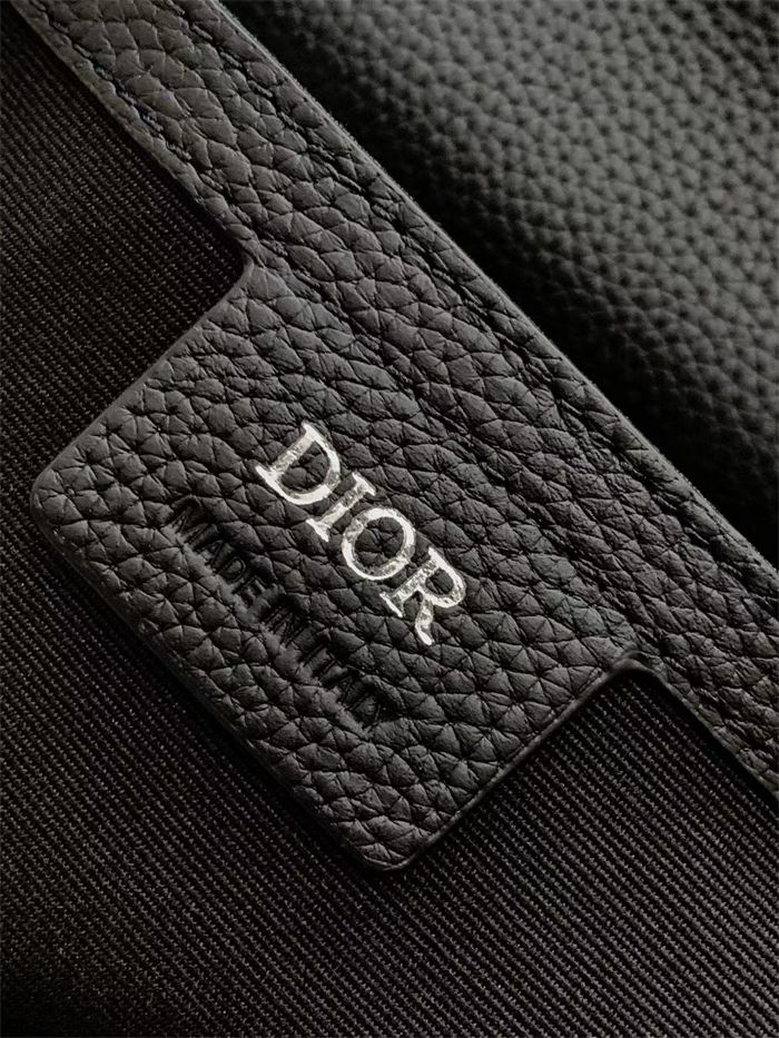 SADDLE POUCH WITH STRAP Dior Oblique Jacquard and Grained Calfskin High