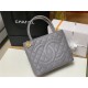 Chanel Vintage Hobo Bag Grained Calfskin AS0814 Grey High