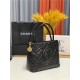 Chanel Vintage Hobo Bag Grained Calfskin AS0814 Black High