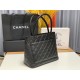 Chanel Vintage Hobo Bag Grained Calfskin AS0814 Black High