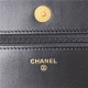 Chanel WALLET ON CHAIN AP2804 Grained Shiny Calfskin & Gold-Tone Metal Black A