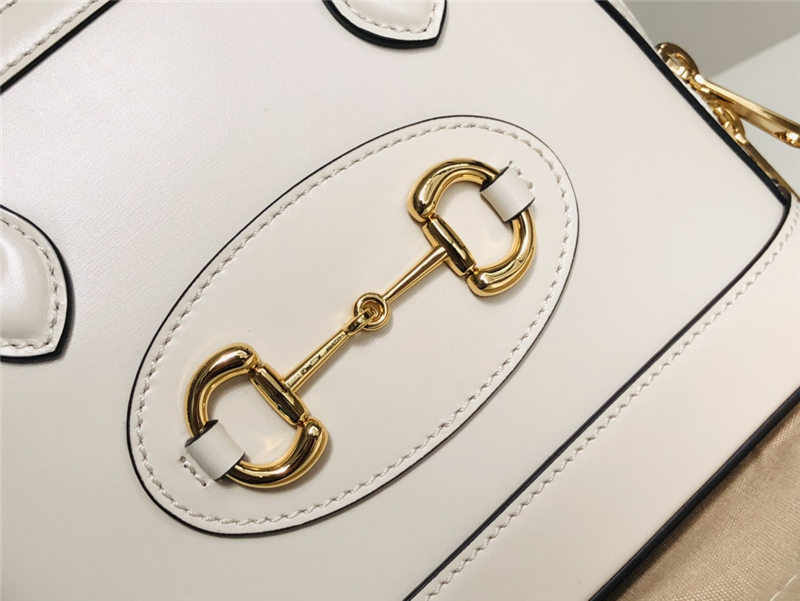 Gucci Horsebit 1955 mini top handle bag White high