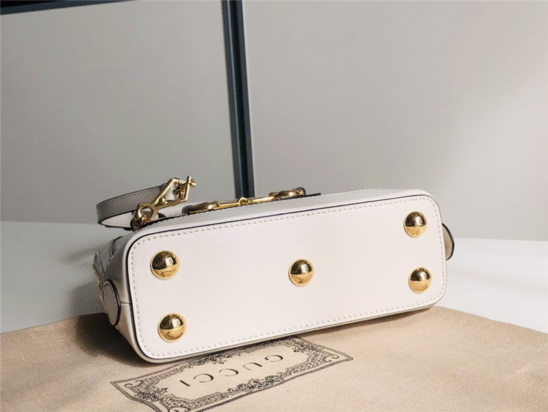 Gucci Horsebit 1955 mini top handle bag White high