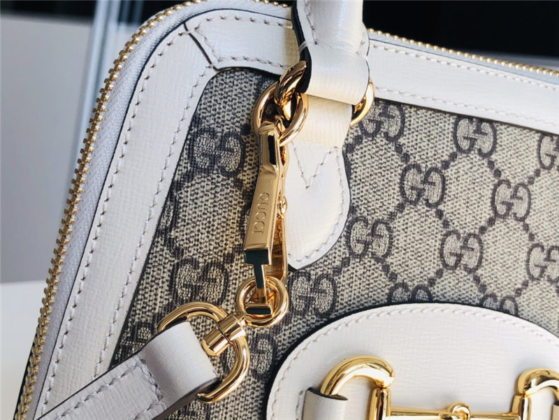 Gucci Horsebit 1955 mini top handle bag Supreme White high