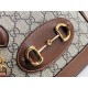 Gucci Horsebit 1955 mini top handle bag Supreme Brown high