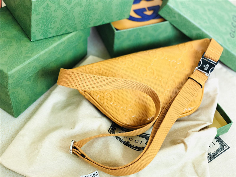 GG Embossed belt bag 658582 Yellow High