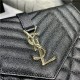 MONOGRAM CLUTCH IN MIX MATELASSÉ GRAIN DE POUDRE EMBOSSED LEATHER Black High